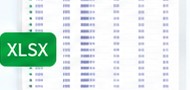 Excel／CSVで出力したデータのイメージ